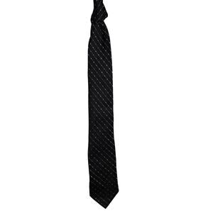 Geoffrey Beene Black/White Polka Dot Silk Tie Mens Standard